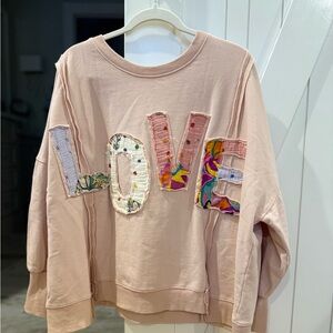Women’s Easel “Love” sweatshirt, size M